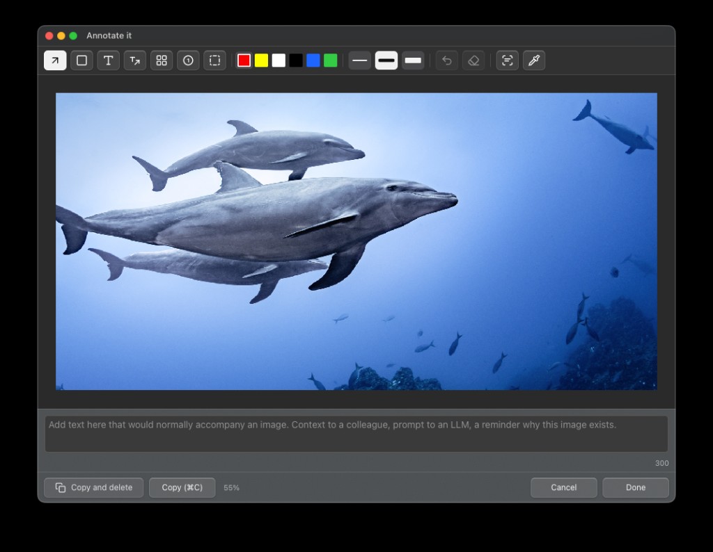 ShotFile annotation window