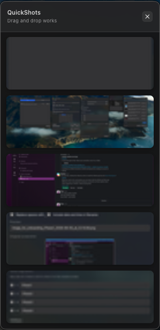 ShotFile QuickShots stack